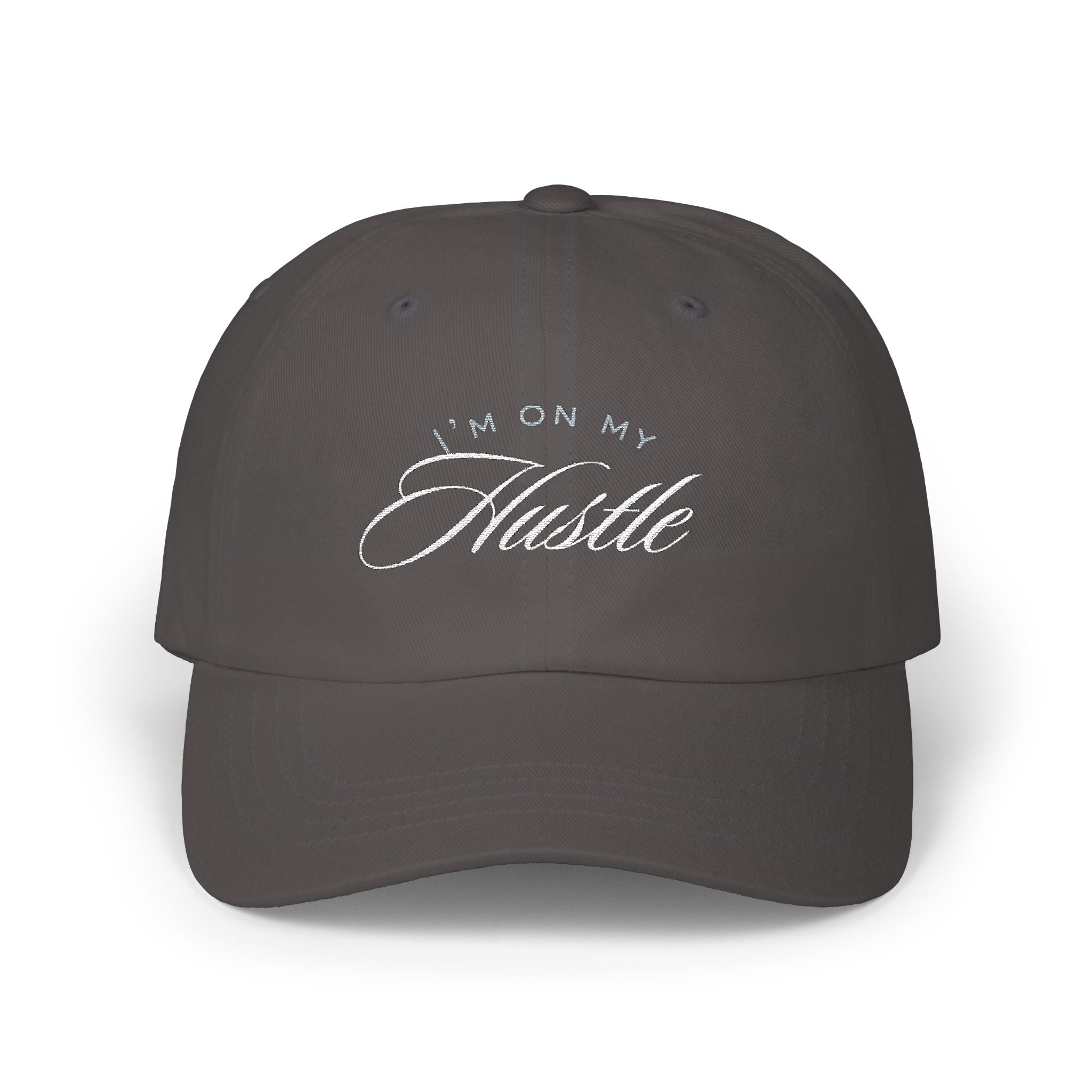 Dad Cap — 'I'm On my Hustle' Script Embroidered Baseball Hat