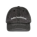 Vintage Cap with 'Hella Ambitions' Embroidery