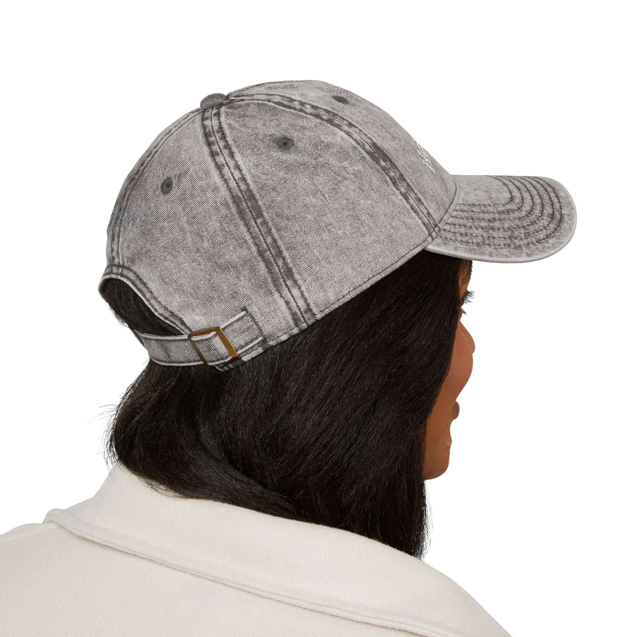 Vintage Cap with 'Hella Ambitions' Embroidery