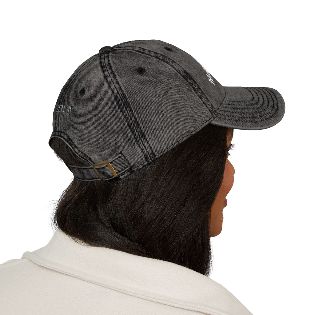 Vintage Cap with 'Hella Ambitions' Embroidery