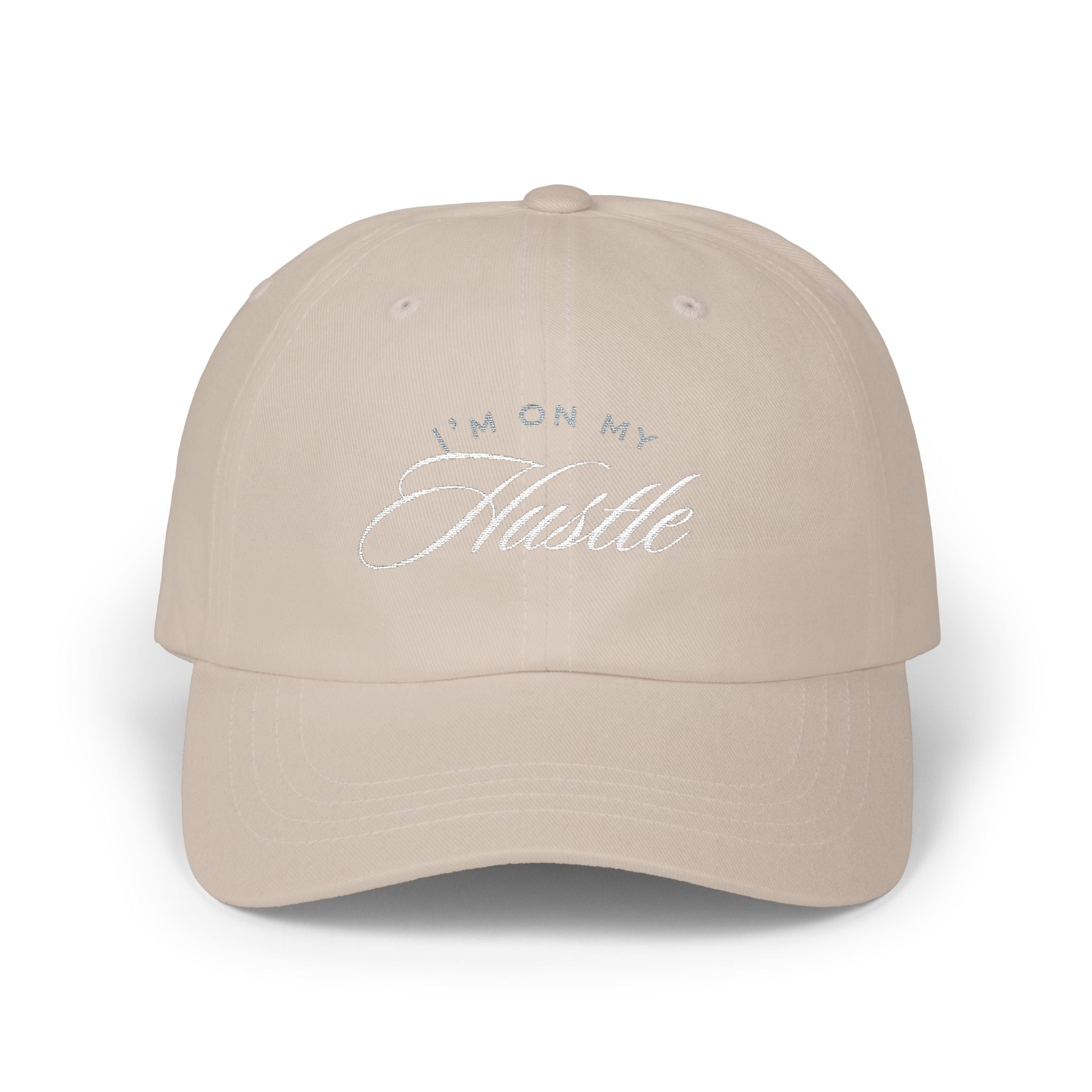 Dad Cap — 'I'm On my Hustle' Script Embroidered Baseball Hat